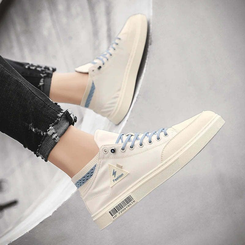 Simple Design Casual Sneakers - Men's Flat Skateboard & Running Trainers