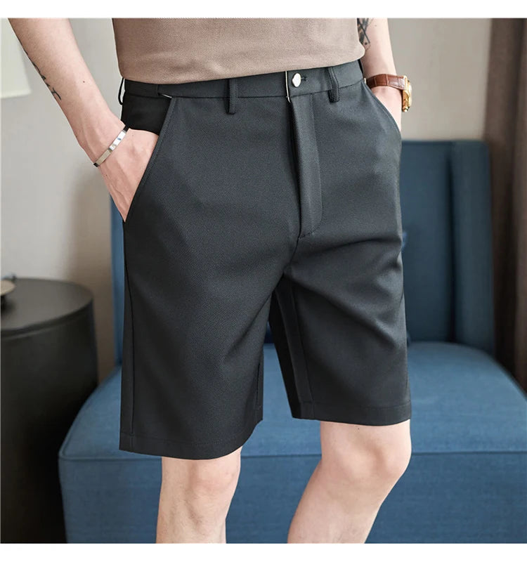 Men's Summer Thin Style Slim Fit  Elastic Waist Shorts