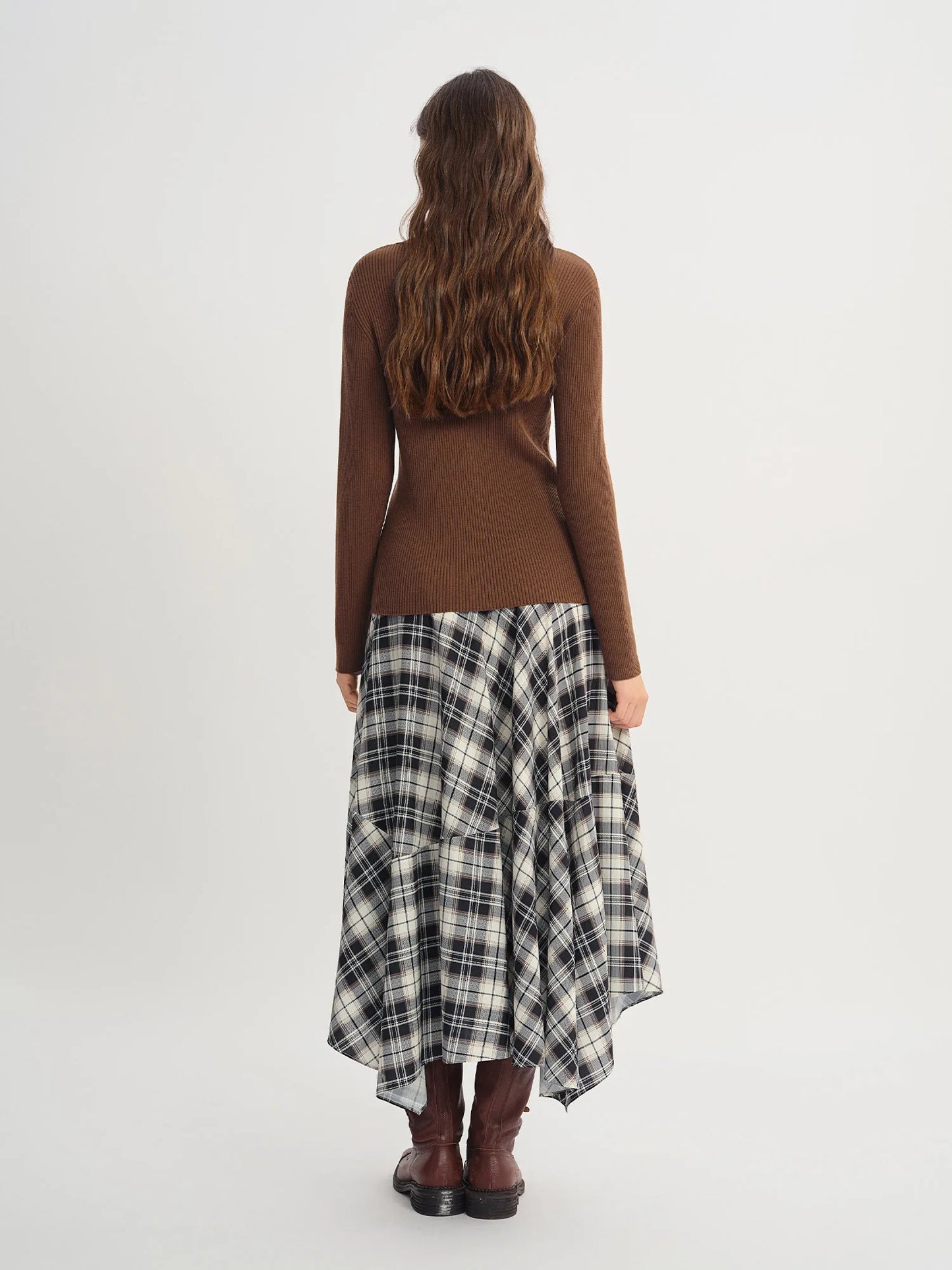 Merino Wool Ribbed Knit Sweater