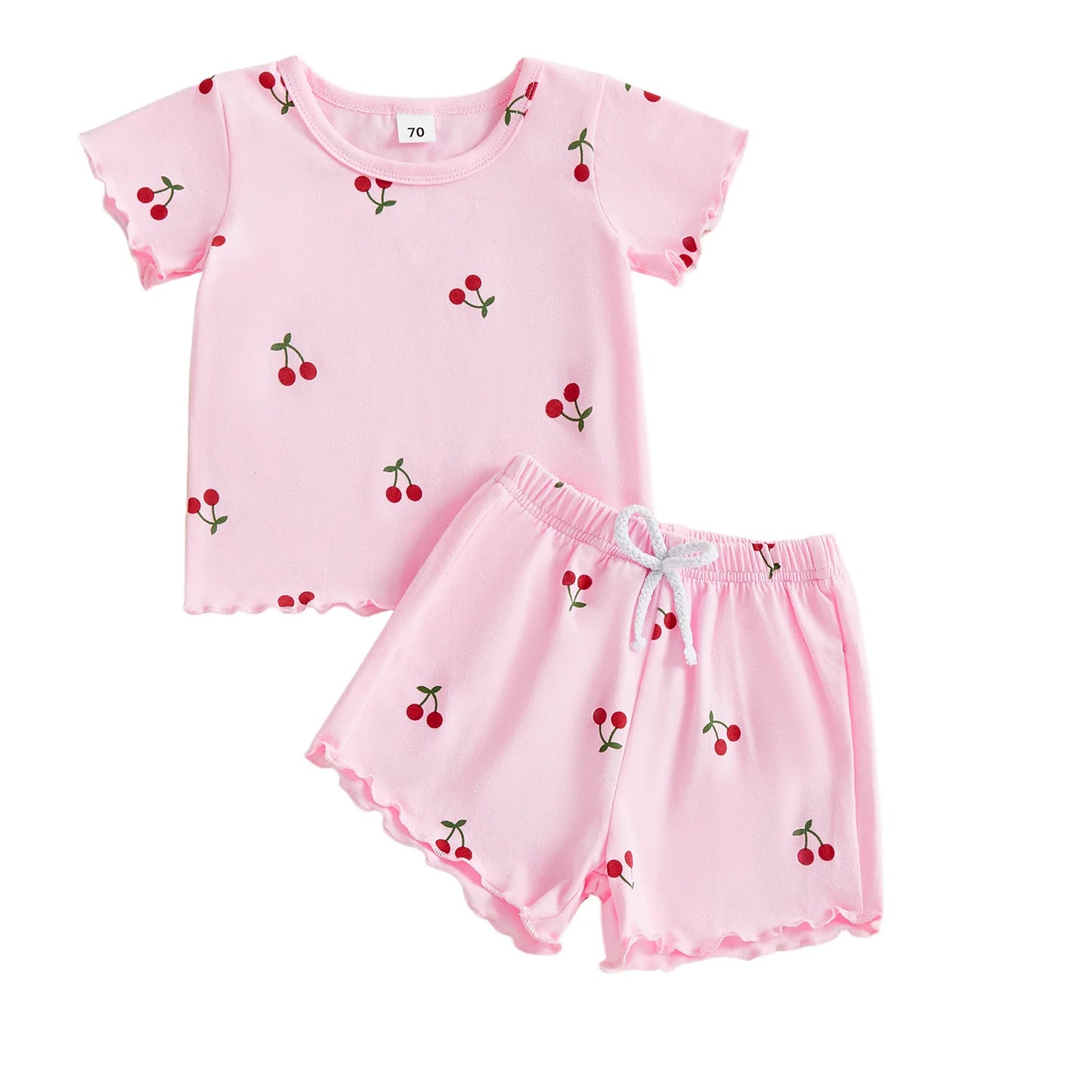 Baby Girls' Cherry Print Top & Shorts Set