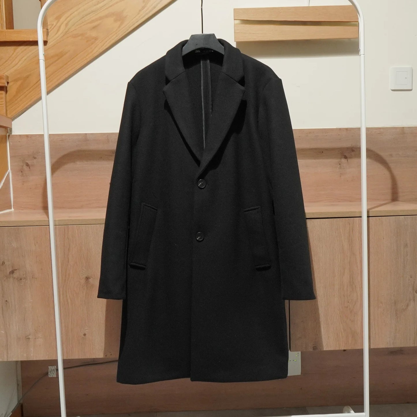 Men's Wool Blend Suit Long Collar Coat