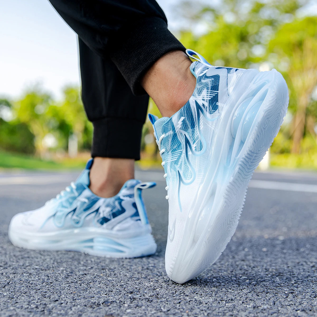 Men's Summer Breathable Sports Light Running Tennis Casual Sneakers Platform Trainers Shoes