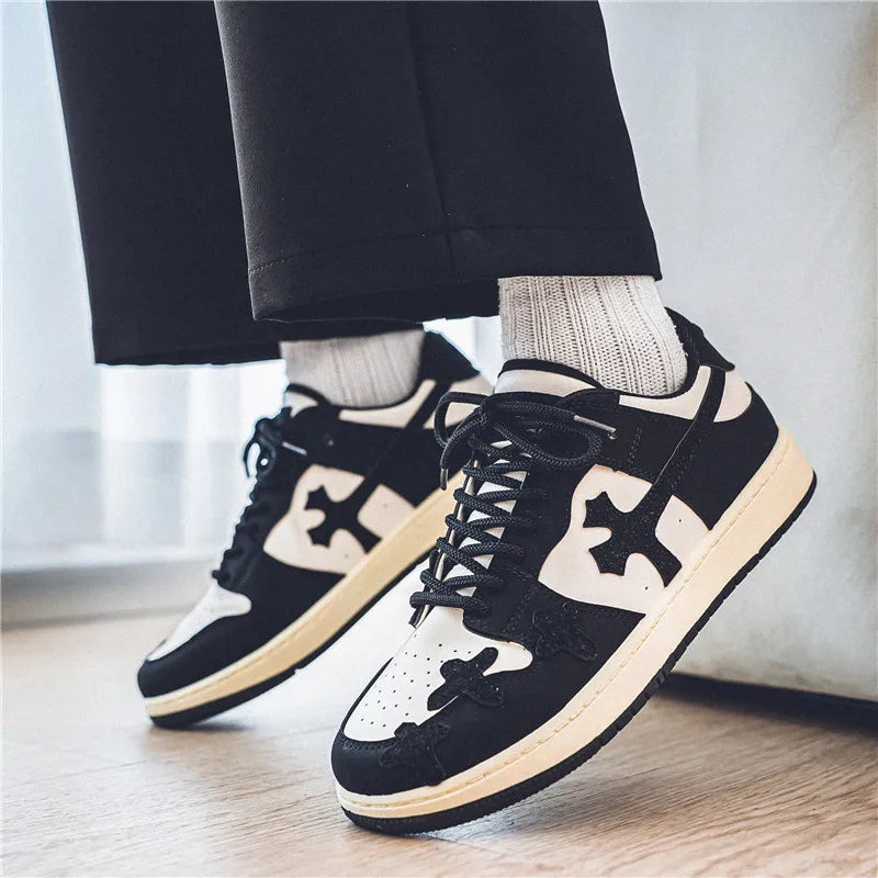 Men's Cross-Design Sneakers - Running & Basketball Trainers