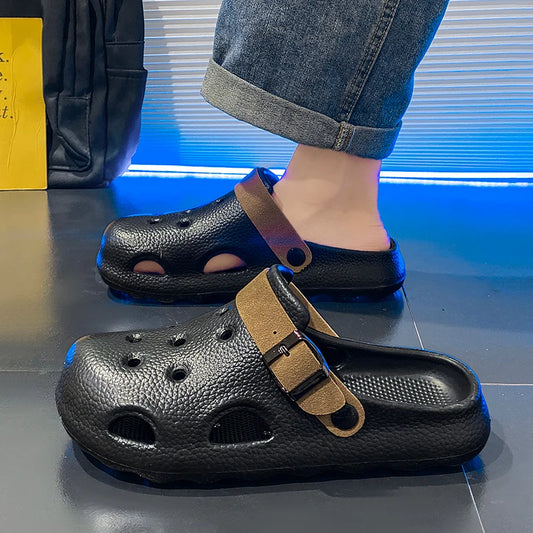 Men's Summer Adjustable Slides  Clogs Quick Dry Beach Sandals Comfortable Slippers