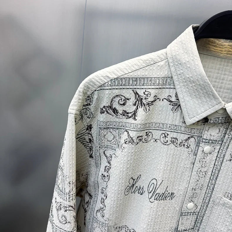 Men's Digital Print Casual Shirt - Loose Fit