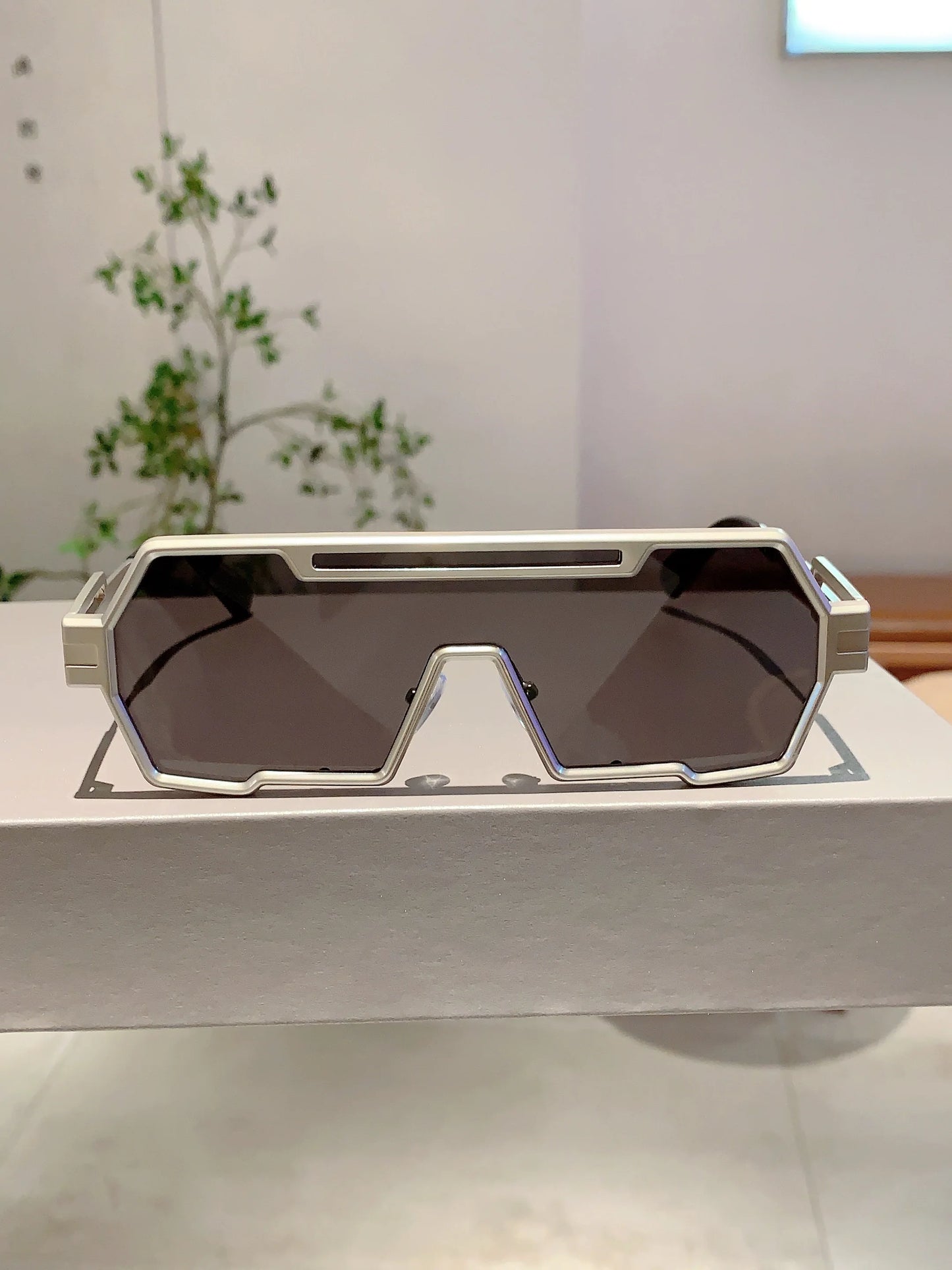 Unisex Oversize Rectangle Sunglasses