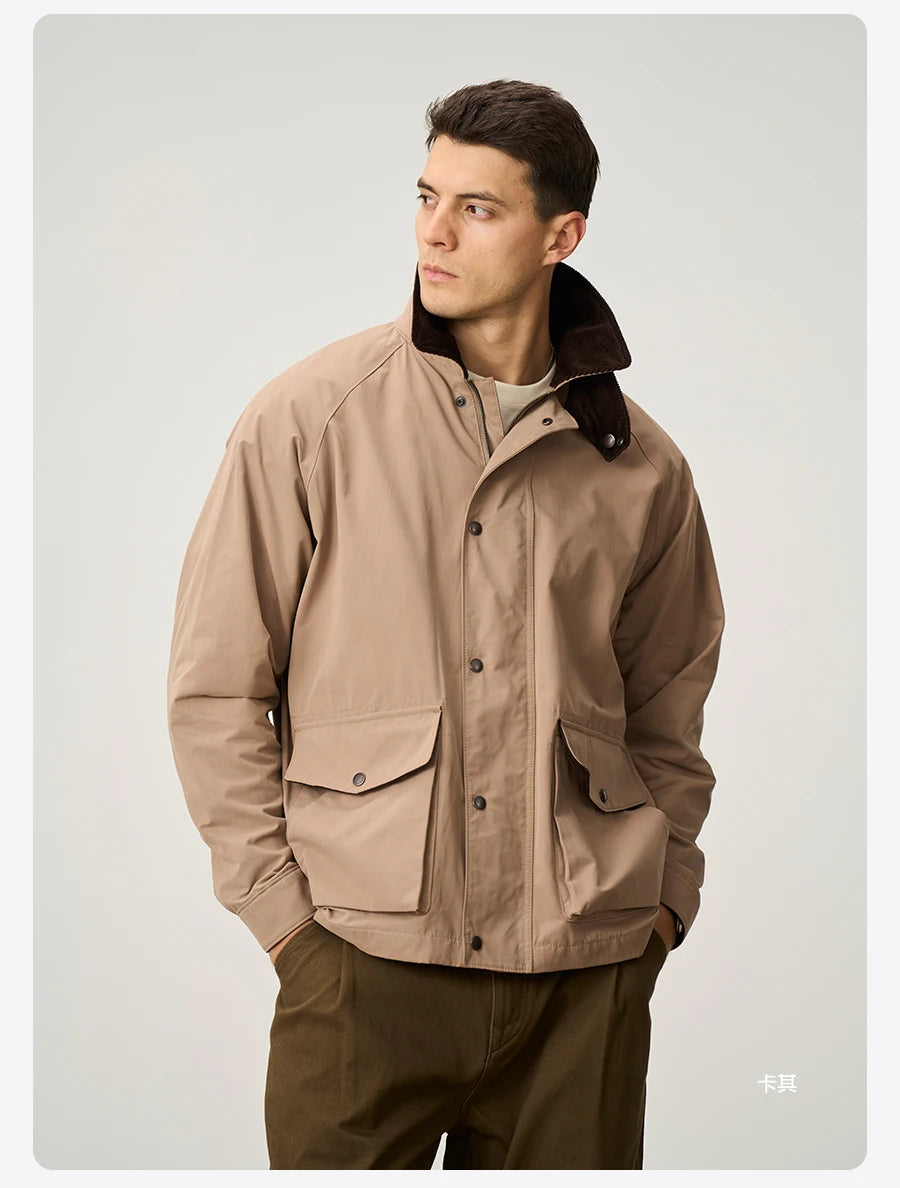 Men's Spring Oversize Water Repellent Washed Vintage Coats Jacket