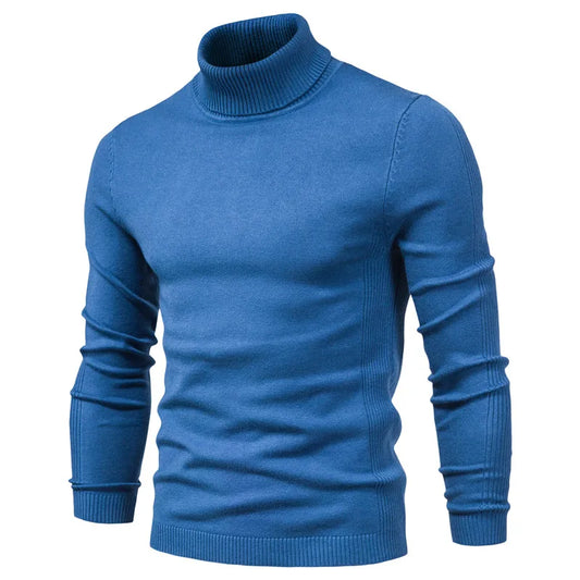 Men's Sweaters Casual Thick Pullover Slim Fit Turtleneck Sweater