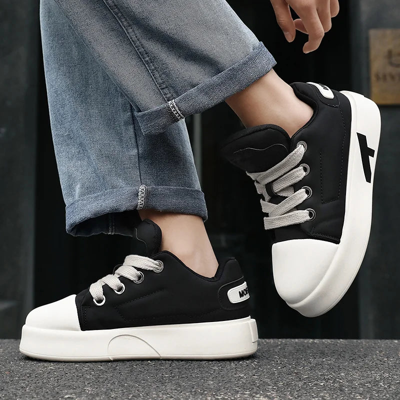 Autumn Men Casual Sneakers Trend Platform Street Style Lace Up Vulcanized Sneakers