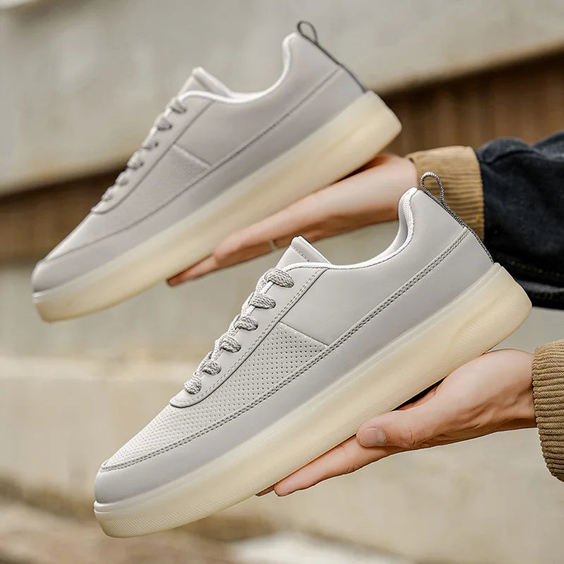 Men's Platform Casual Sneakers - Breathable Skateboard Running Shoes