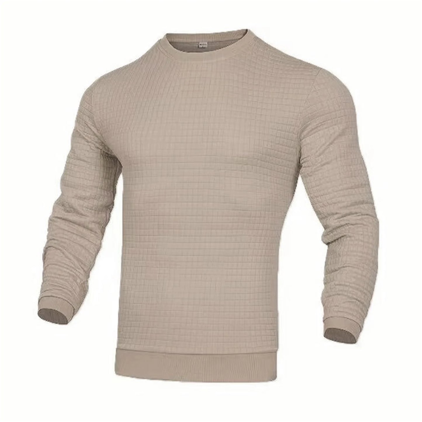 Men's Casual Knitted Pullover Hoodie - Long Sleeve Slim Fit O-Neck Sweatshirt