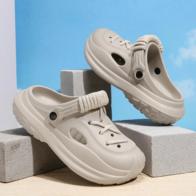 Men's Summer Slippers Platform Sandals Clogs Waterproof Beach Slippers Strap Design Flip Flops Slides