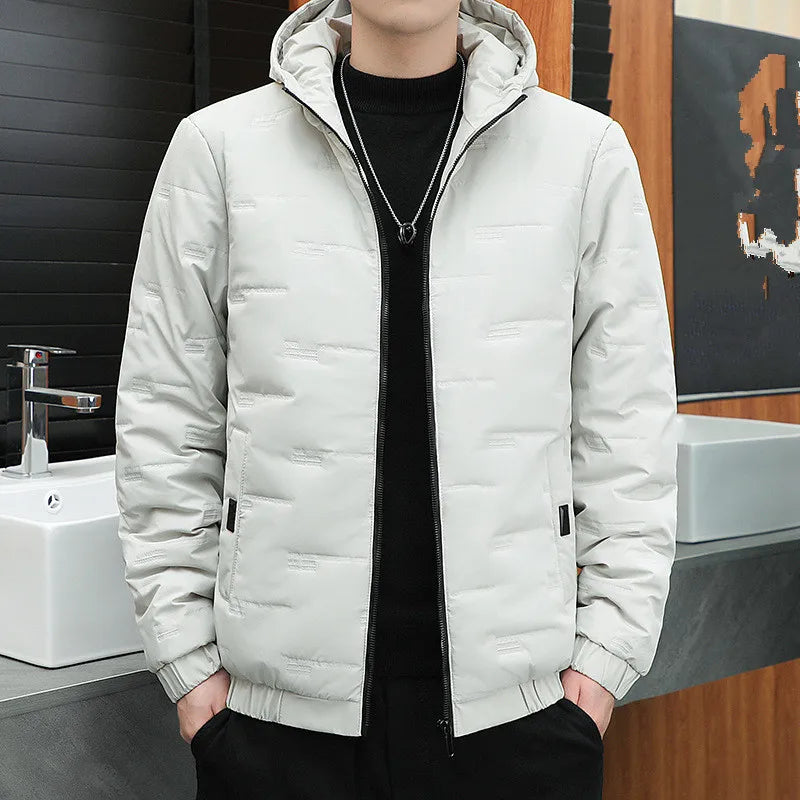 Men's Parkas Hooded Windproof Hooded Coat Jacket