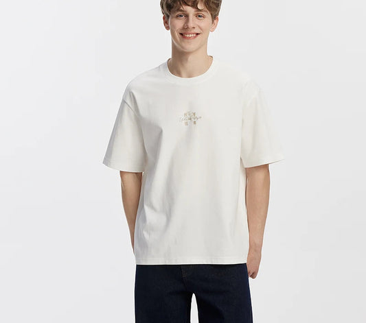 Men's Chinese Style Embroidered T-Shirt - Short Sleeve Casual Top Autumn 2025