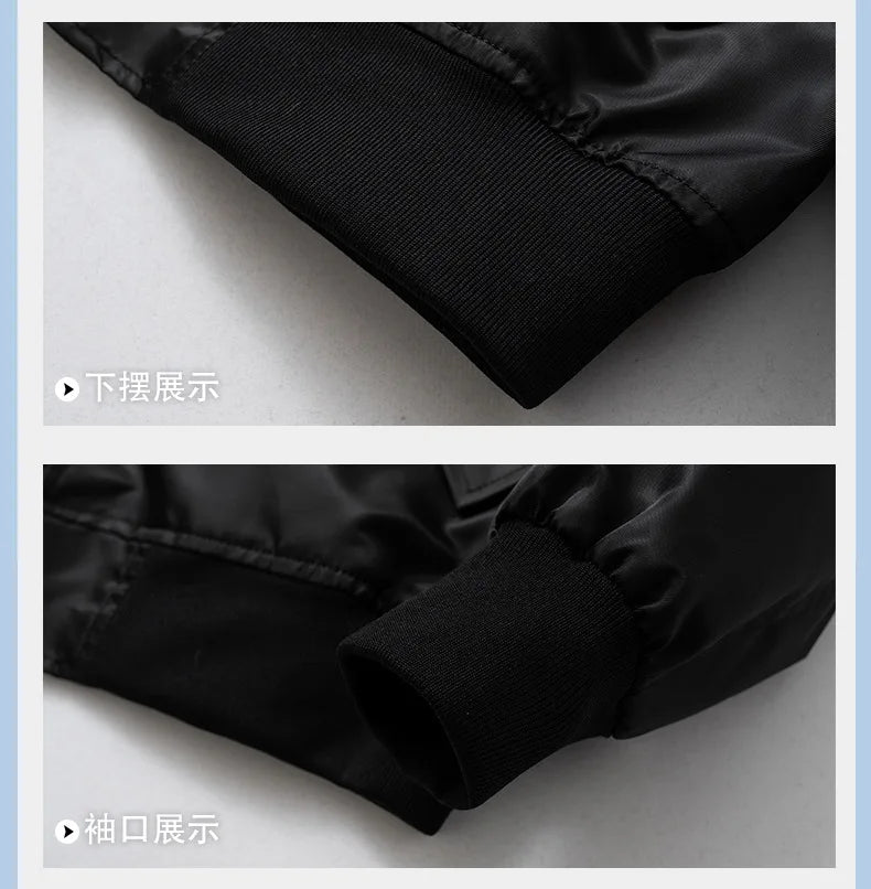 Men's Vintage Embroidered MA-1 Bomber Jacket - Air Force Style