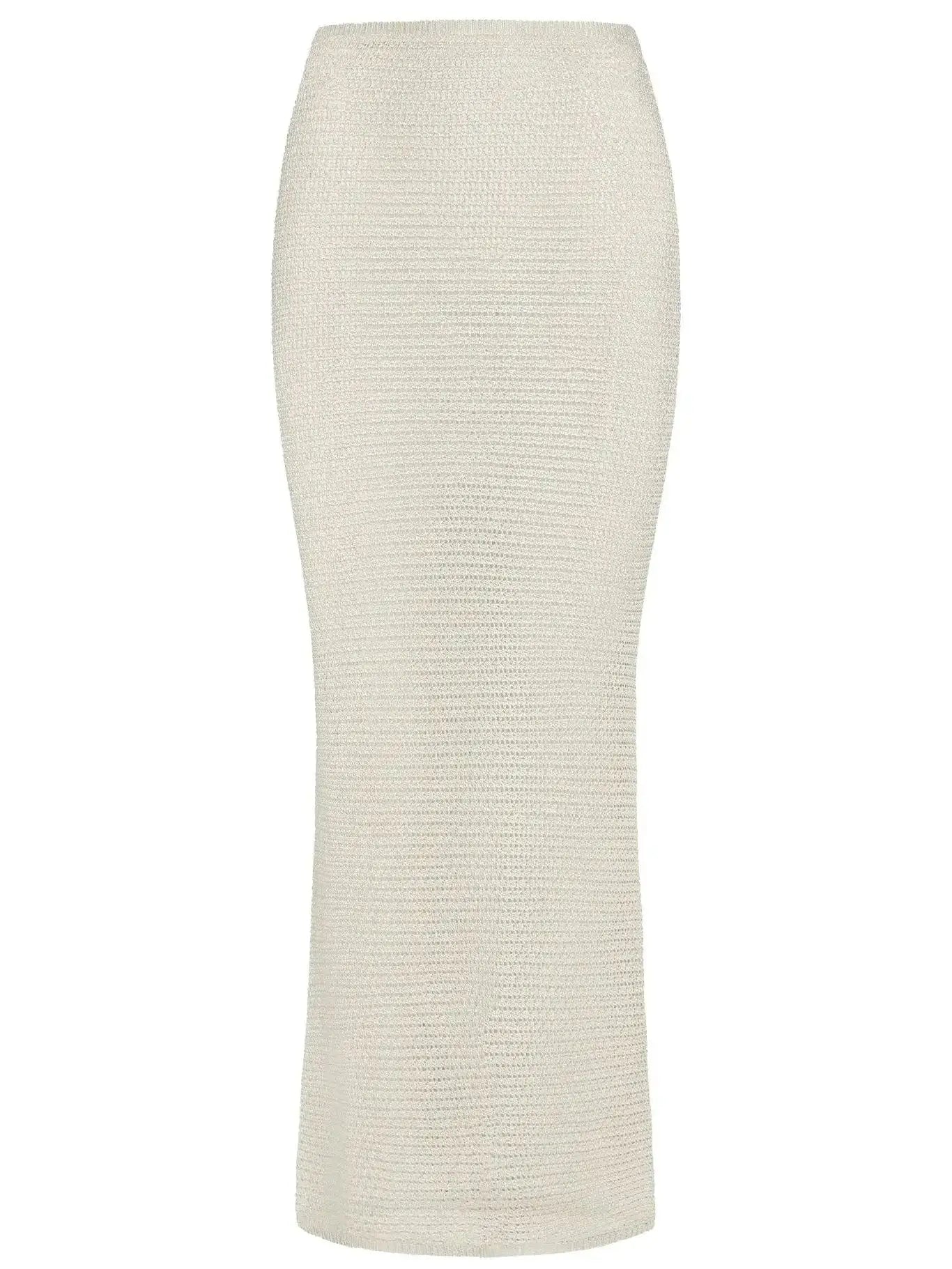 Women's Y2K High Waist A-Line Knitted Mini Skirt - Crochet Style