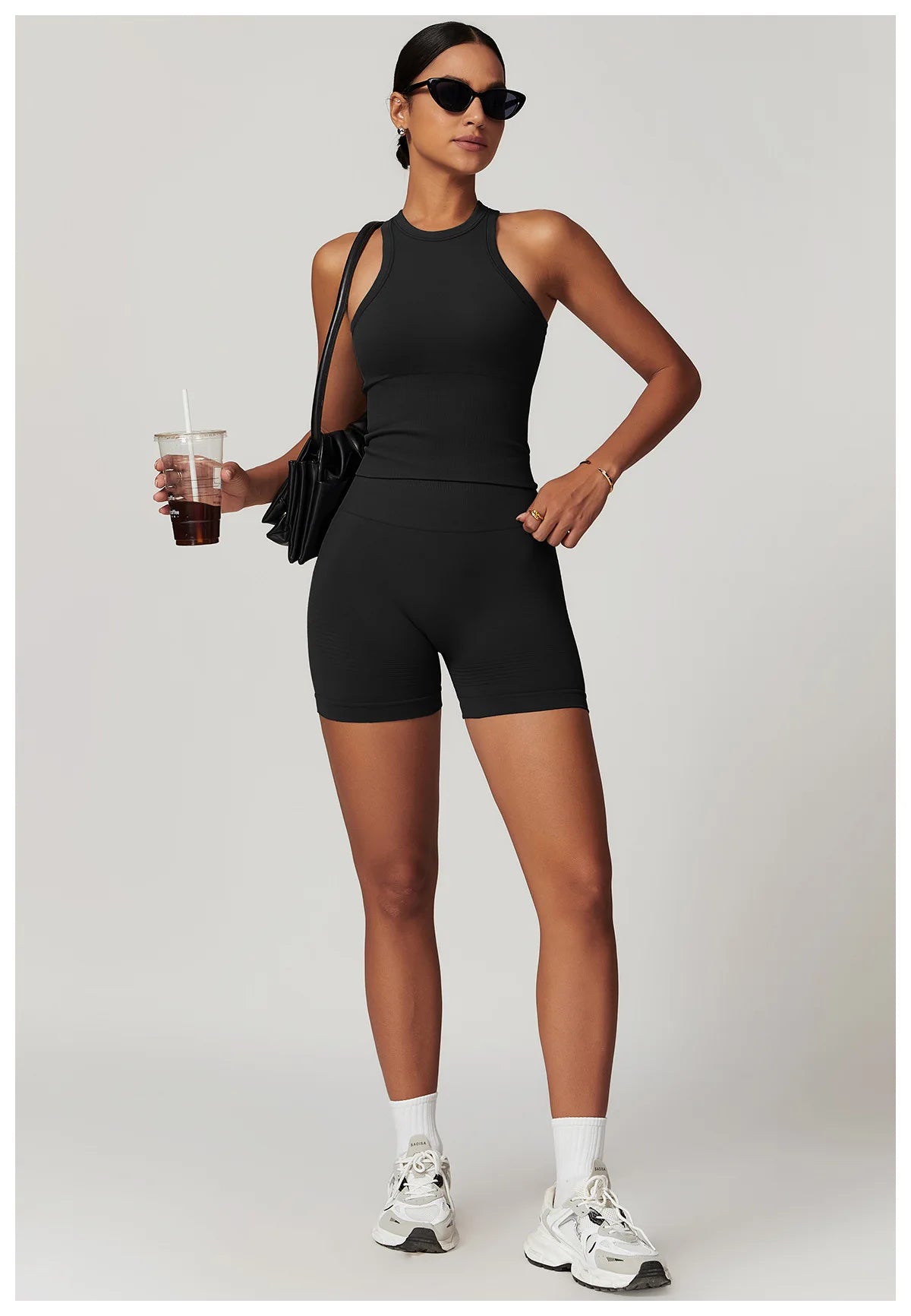 Seamless High Waist Gym Shorts - Push Up Yoga Cycling Shorts