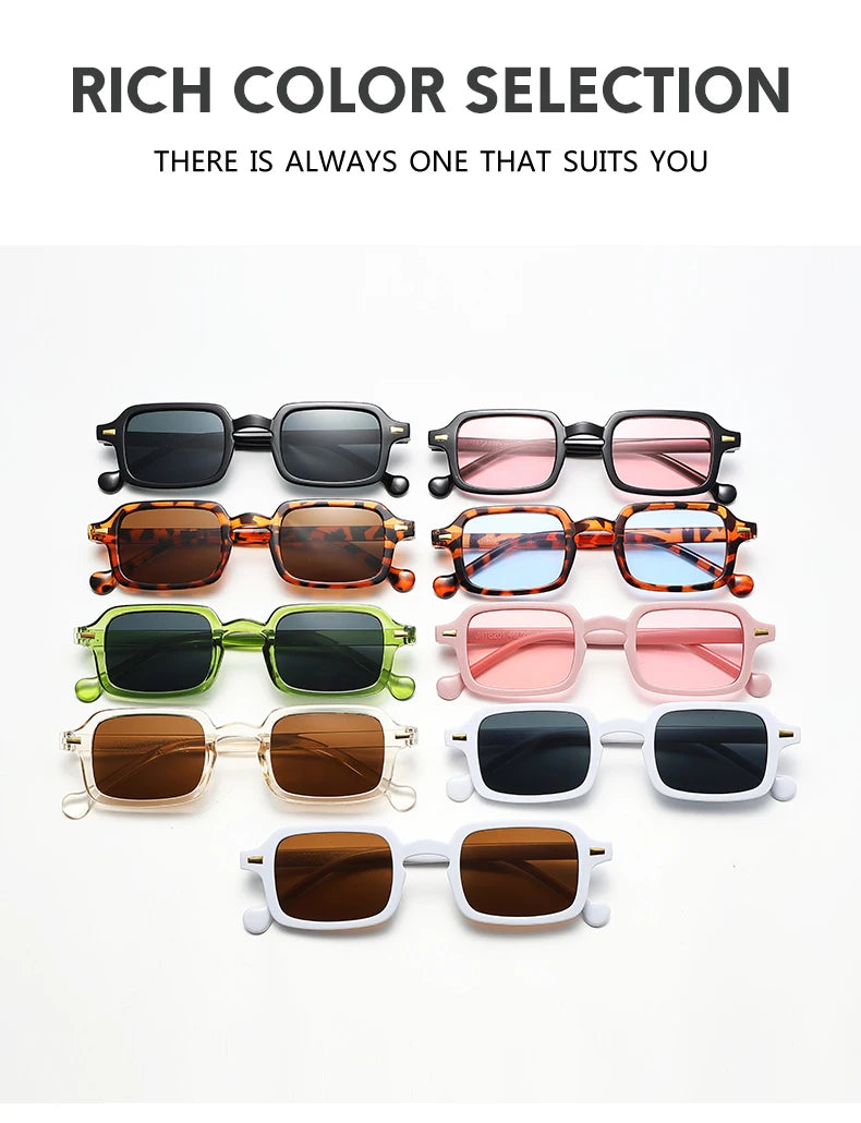 Classic Rectangle Sunglasses - UV400 Protection Vintage Style Eyewear