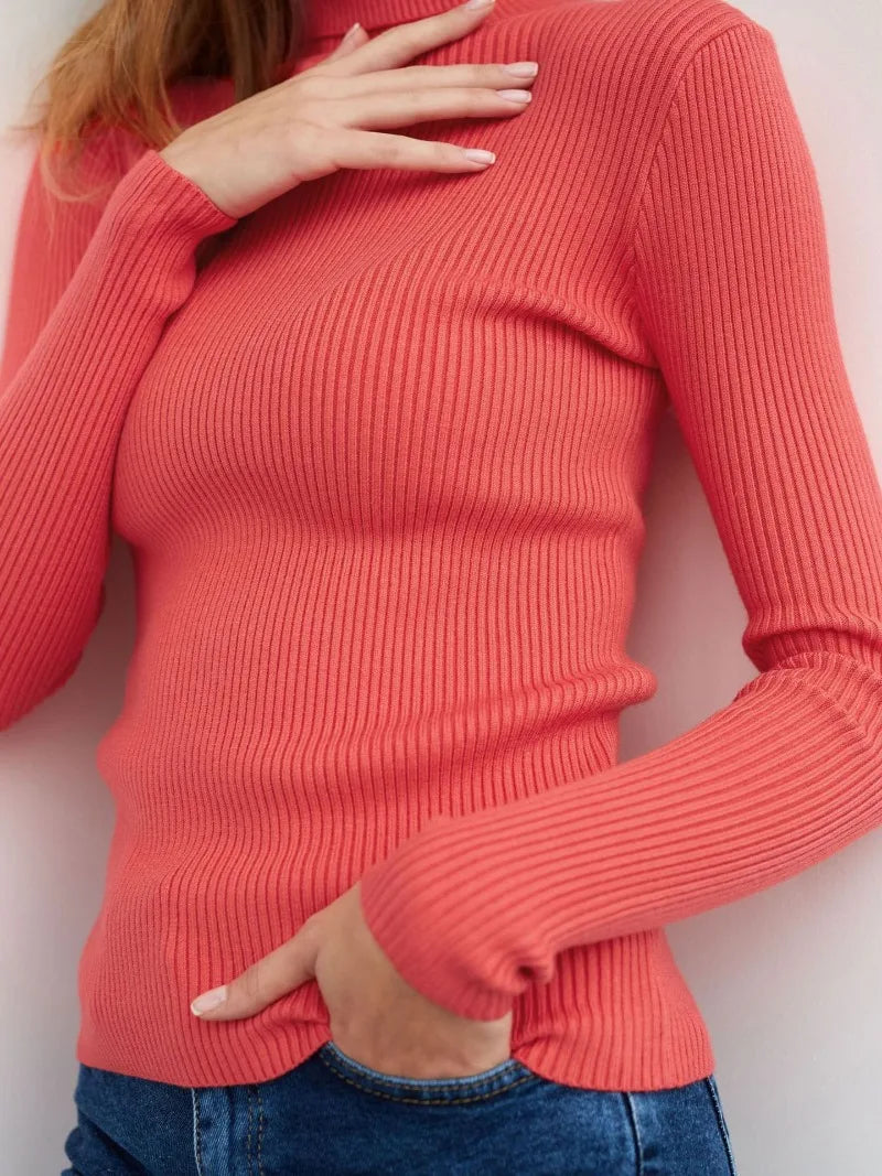 Women's Knitted Pullover Turtleneck