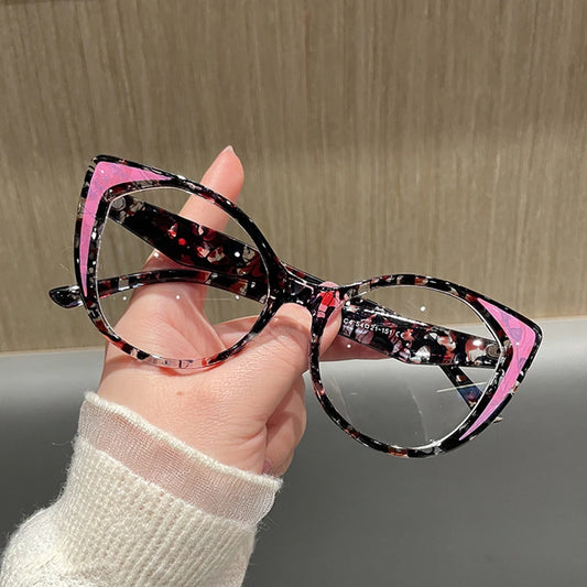 Cat Eye Blue Light Blocking Glasses - Large Frame Fashion Eyewear for Women & Men