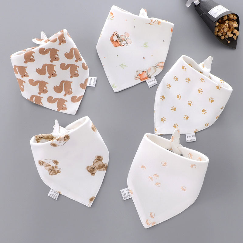 5Pcs/Set Cotton Baby Bibs