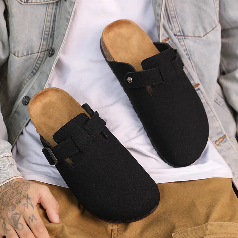 Closed Toe Slippers - Men's Buckle Design Indoor & Outdoor Garden Clogs