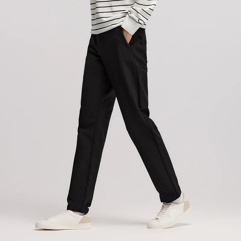 Men's Slim Fit Thermal Trousers - Easy Care Winter Commuter Pants