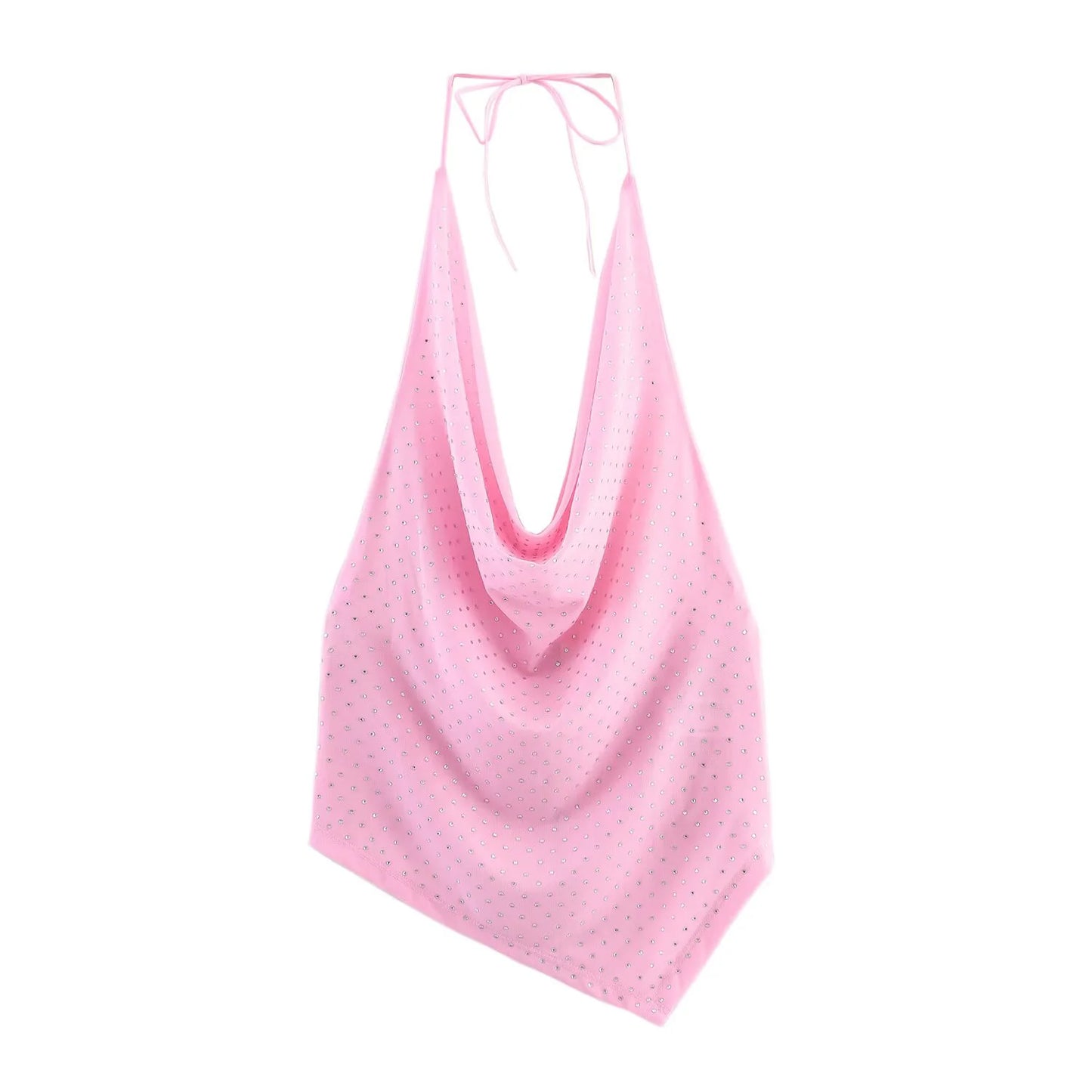 Women's Polka Dot Halter Neck Camisole - Backless Summer Top
