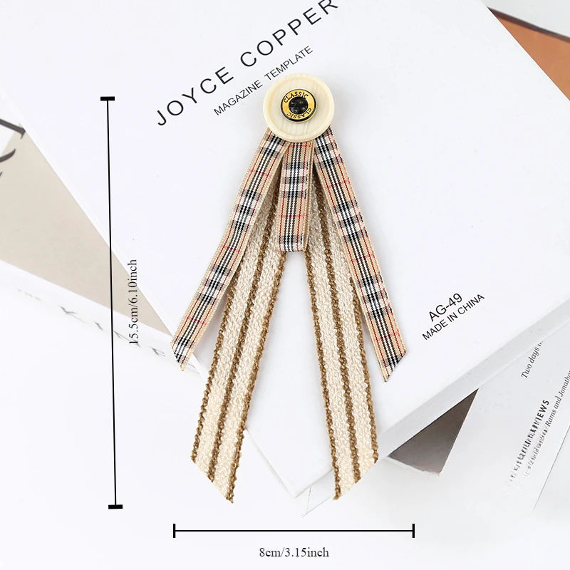 Retro Bow Brooch Pin - Sweet College Style Accessory