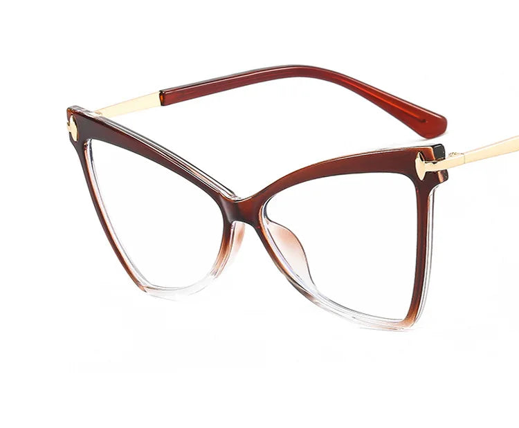Women's Cat Eye Blue Light Blocking Glasses - Butterfly Large Frame Eyewear