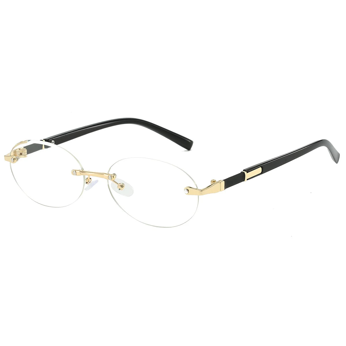 Unisex  Retro Metal Gradient Oval Sunglasses