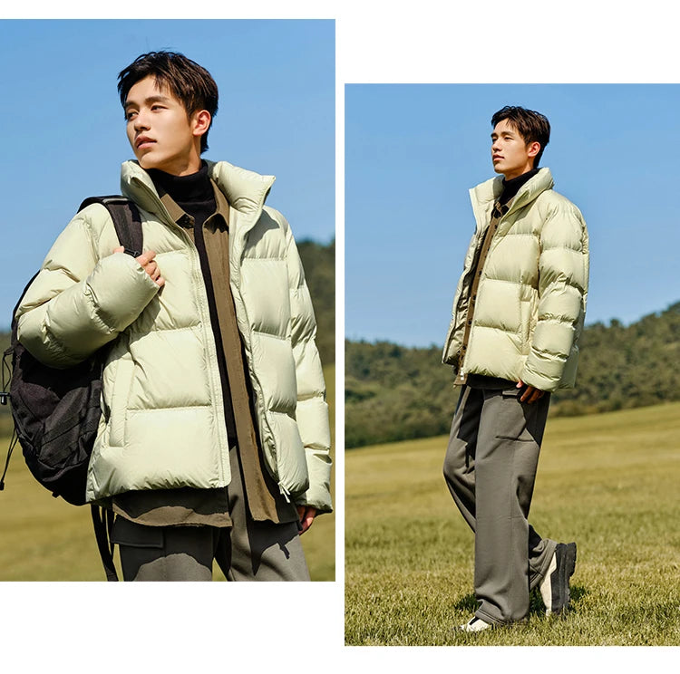Unisex Lightweight Down Puffer Jacket - Three-Proof Thermal Winter Coat