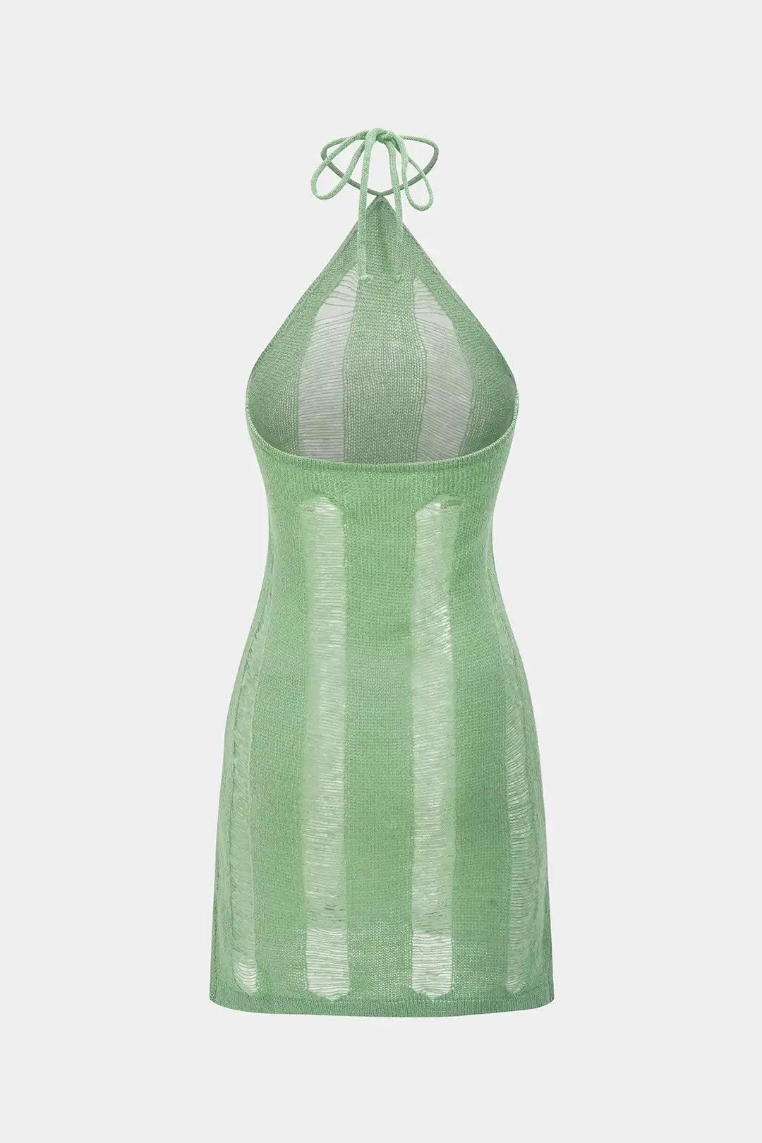 Women's Knit Cut Out Tie-Back Sleeveless Mini Dress