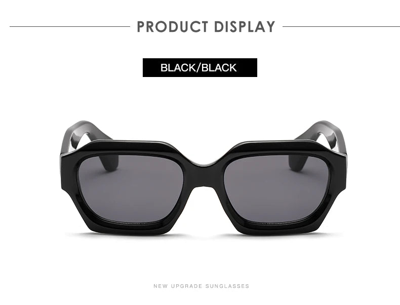 Black Square Frame Sunglasses - Punk Trendy UV400 Women's Eyewear