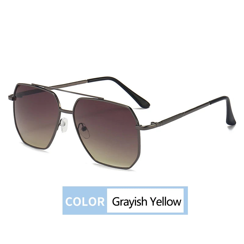 Double Beam Sunglasses - Retro Toad Mirror Driving Eyewear with UV400