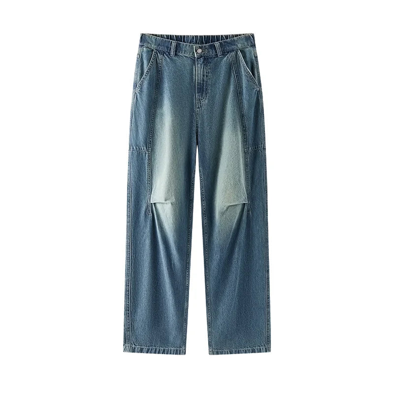 Women's Loose Pure Cotton Long Pants with Curved Hem