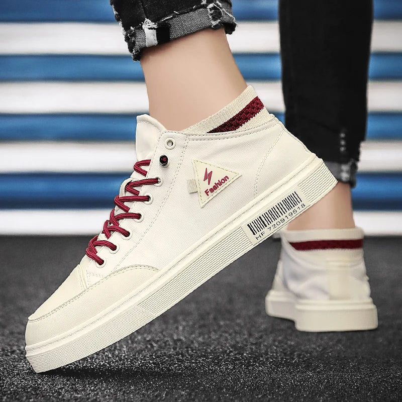 Simple Design Casual Sneakers - Men's Flat Skateboard & Running Trainers