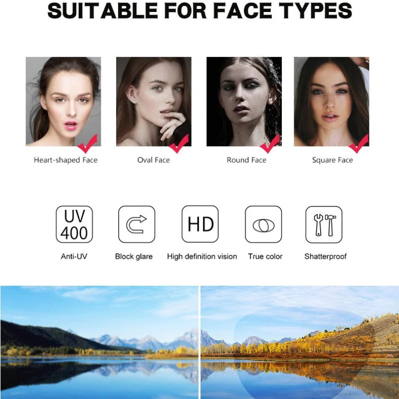 Elliptical Metal Small Frame Sunglasses UV400