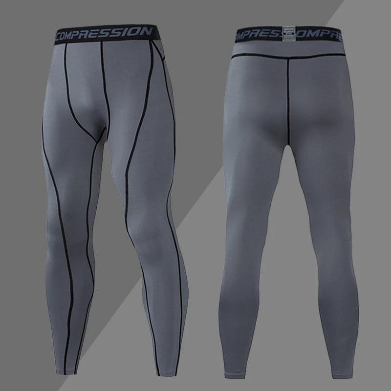 Men's Compression Sweatpants Tights Sport Pants for Gym Fitness Running Joggings Workout Trousers Dry Fit Leggings