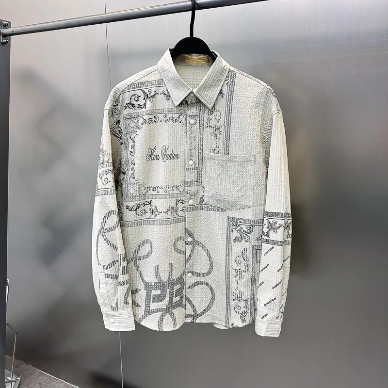 Men's Digital Print Casual Shirt - Loose Fit