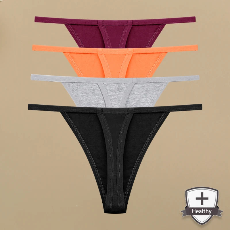 Women's Cotton Thongs 4-Pack