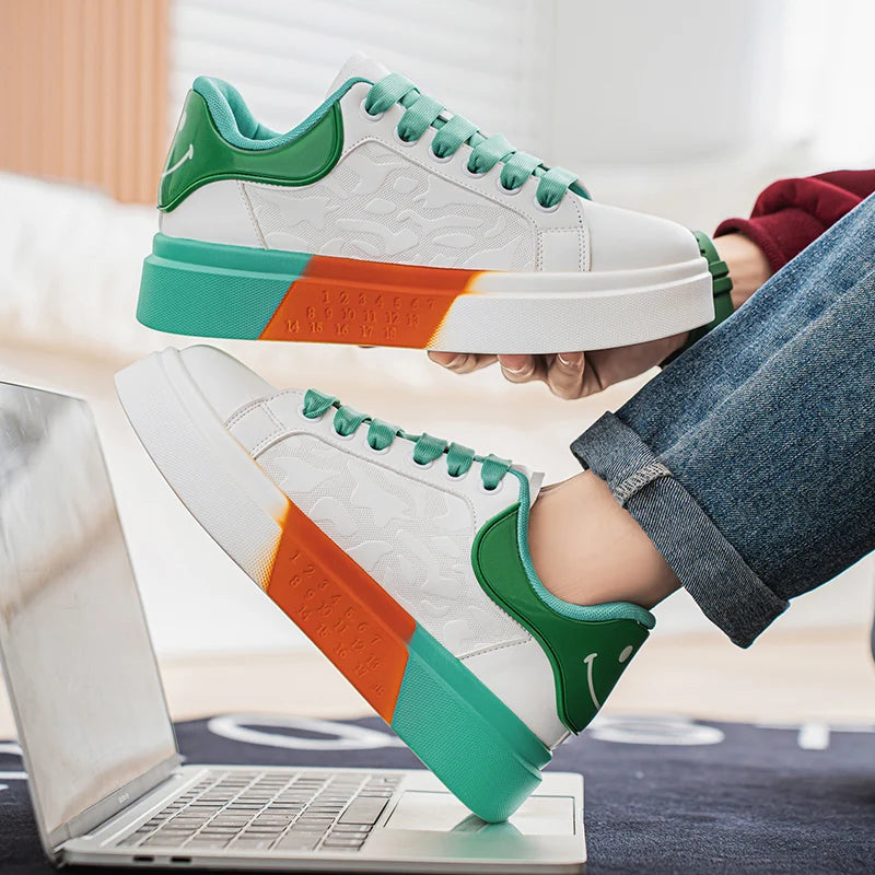 Men's Casual Platform Skateboard Tennis Sports Comfortable Vulcanized Sneakers