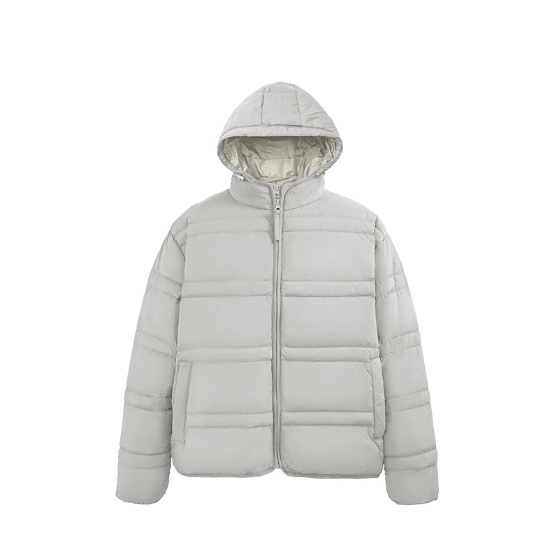 Water-Resistant Down Jacket Unisex - Streetwear Warm Loose Fit with Detachable Design