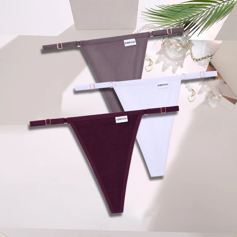 Women's Cotton Thong Underwear 3-Pack