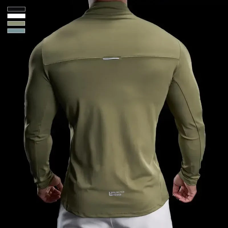 Men's Compression Long Sleeve Workout Gym Running Quick Dry Comfort Sports Bodybuilding Training T-Shirt