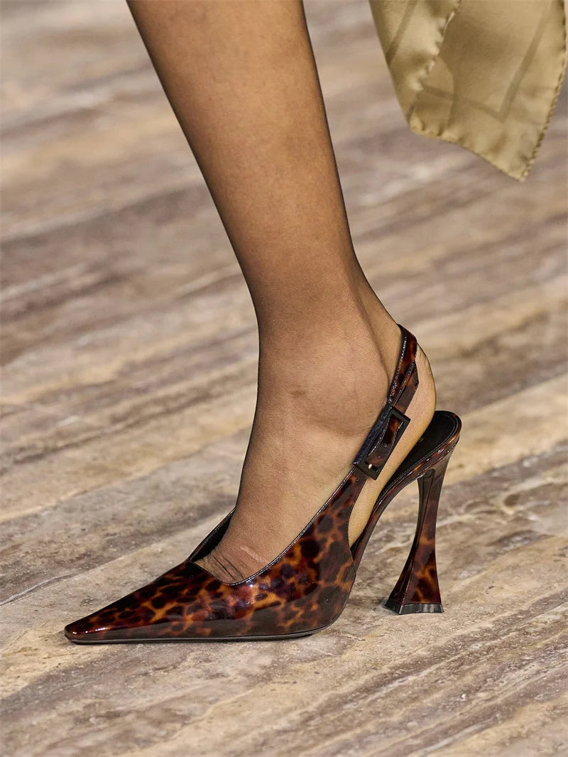 Women's Pointed Stiletto Sandals - One-Line Buckle Strap High Heels