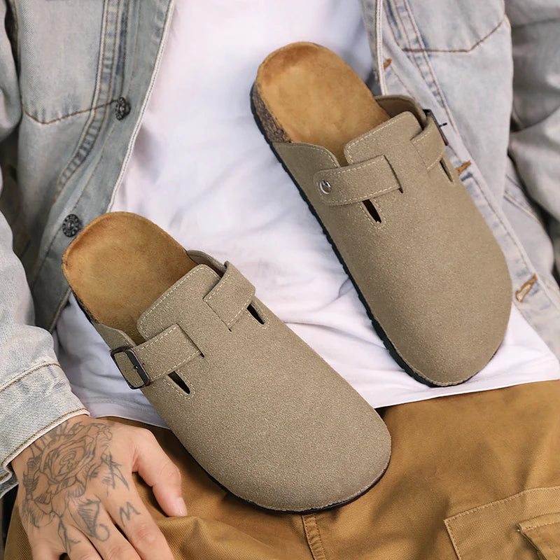 Closed Toe Slippers - Men's Buckle Design Indoor & Outdoor Garden Clogs