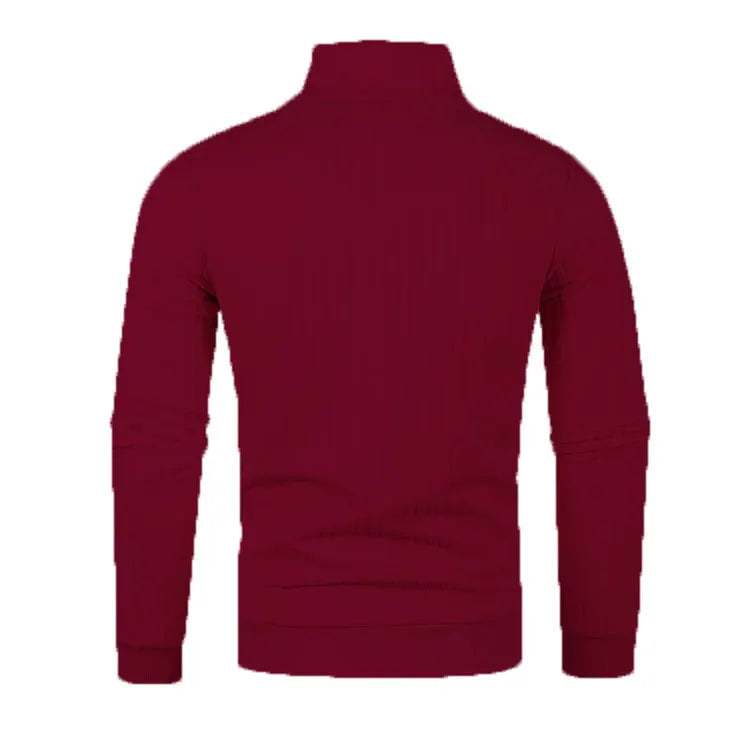 Half Zip Knitted Pullover - Men's Casual Stand Collar Sweater