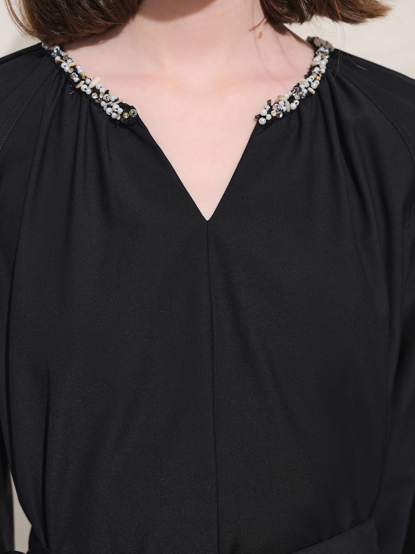 Plus Size Long Black Dress - Casual Commuting All-Match Dress