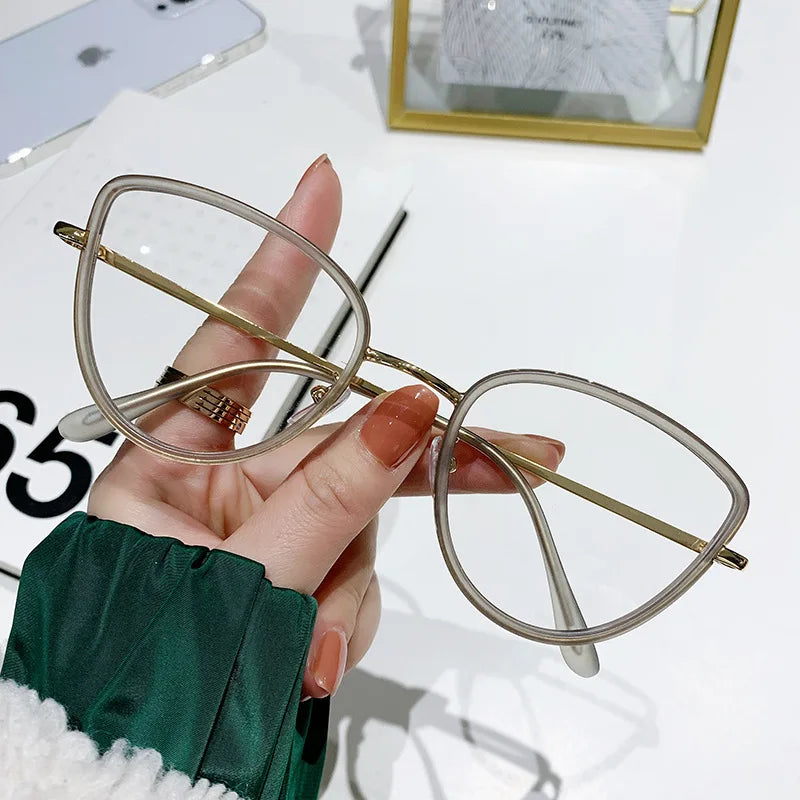 Fashion Cat Eye Eyeglass Frame - Anti Blue Light Prescription Compatible for Women